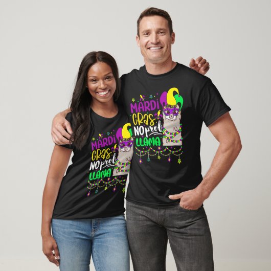 Mardi Gras No Prob Llama Alpaca Funny Carnival Cos T-Shirt (Unisex)