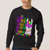 Mardi Gras No Prob Llama Alpaca Funny Carnival Par Sweatshirt (Vorderseite)