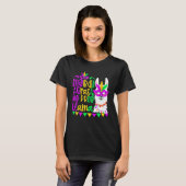 Mardi Gras No Prob Llama Alpaca Funny Carnival Par T-Shirt (Vorne ganz)