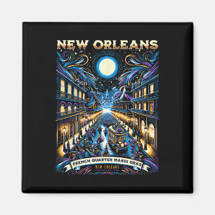 Mardi Gras Nola New Orleans Bourbon Karneval New O Magnet