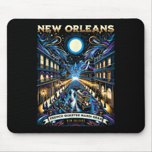 Mardi Gras Nola New Orleans Bourbon Karneval New O Mousepad