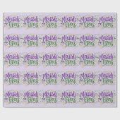 Mardi Gras on Green Stones Geschenkpapier (Flach)
