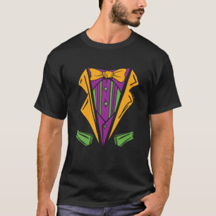 Mardi Gras Outfit Beads Karneval Party Kostüme T-Shirt