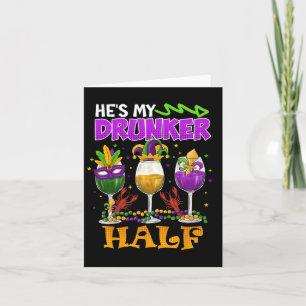 Mardi Gras Outfit Er ist mein Betrunkenerer Halbma Karte