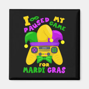 Mardi Gras-Outfit für Männer, Kinder und Gamer-Vid Magnet