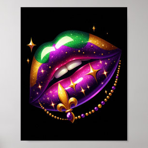Mardi Gras-Outfit Kostüm Männer Frauen Mardi Gras Poster