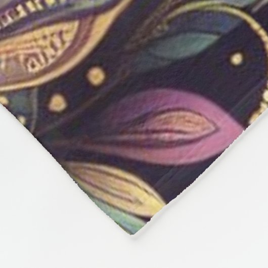 Mardi Gras paisley Fleur-de-lis Fleecedecke (Ecke)