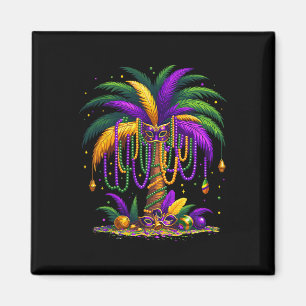 Mardi Gras Palm Tree Hawaiian Tropical Party Men W Magnet