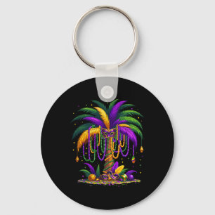 Mardi Gras Palm Tree Hawaiian Tropical Party Men W Schlüsselanhänger
