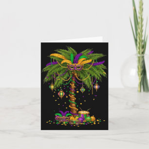 Mardi Gras Palme Hawaiianische Tropenparty Männer Karte