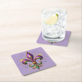 Mardi Gras Paper Coaster Rechteckiger Pappuntersetzer (Vor Ort)