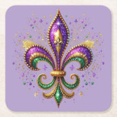 Mardi Gras Paper Coaster Rechteckiger Pappuntersetzer (Vorderseite)