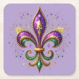 Mardi Gras Paper Coaster Rechteckiger Pappuntersetzer