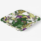Mardi Gras Paper Plate-NOLA Gator Pappteller (Gewinkelt)
