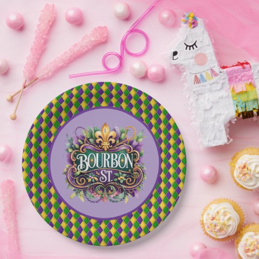 Mardi Gras Paper Plate Pappteller (Party)