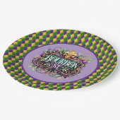 Mardi Gras Paper Plate Pappteller (Schrägansicht)