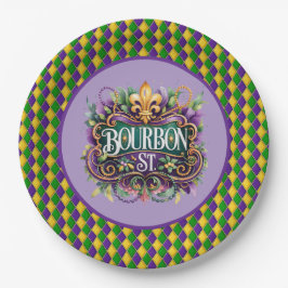 Mardi Gras Paper Plate Pappteller