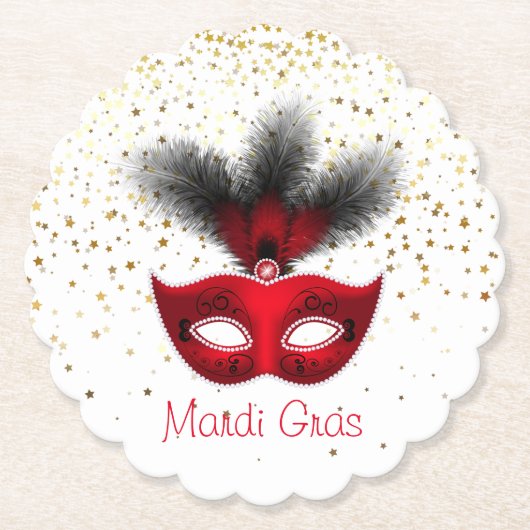 Mardi Gras Paper Untersetzer (Vorderseite)
