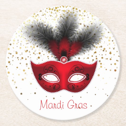 Mardi Gras Paper Untersetzer (Vorderseite)