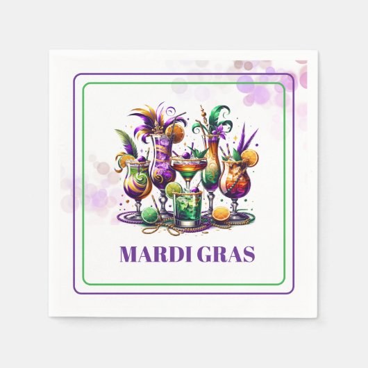 Mardi Gras-Papier-Servietten Serviette (Vorderseite)