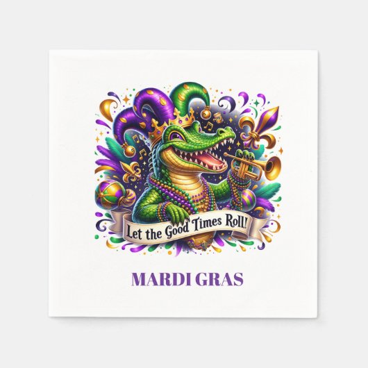 Mardi Gras-Papier-Servietten Serviette (Vorderseite)