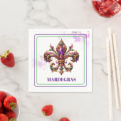 Mardi Gras-Papier-Servietten Serviette (Beispiel)
