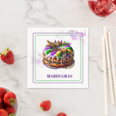 Mardi Gras-Papier-Servietten Serviette (Beispiel)