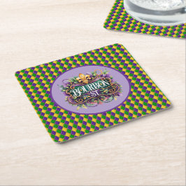Mardi Gras Papier-Untersetzer Rechteckiger Pappuntersetzer