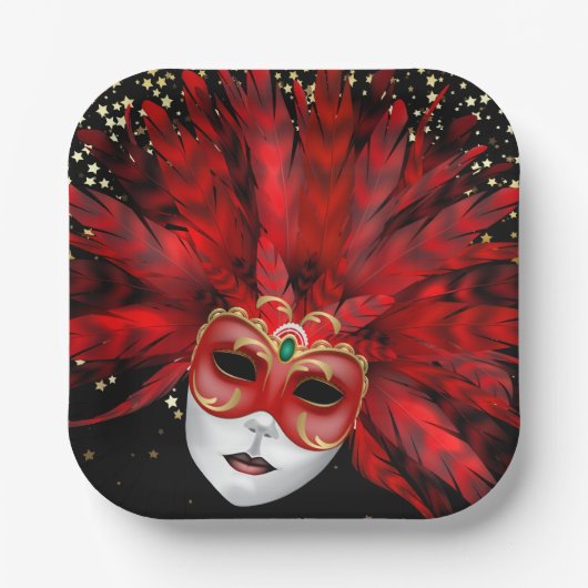 Mardi Gras Papierplatte Pappteller (Vorderseite)