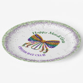 Mardi Gras Pappteller (Schrägansicht)