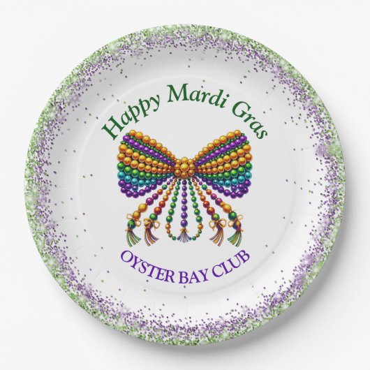 Mardi Gras Pappteller (Vorderseite)