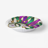Mardi Gras Pappteller (Gewinkelt)