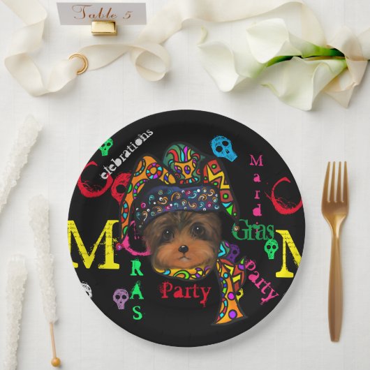 Mardi GRAS Pappteller (Hochzeit)