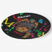 Mardi GRAS Pappteller (Schrägansicht)