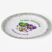 Mardi Gras Pappteller (Schrägansicht)