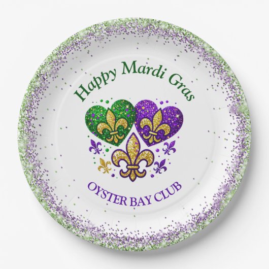 Mardi Gras Pappteller (Vorderseite)