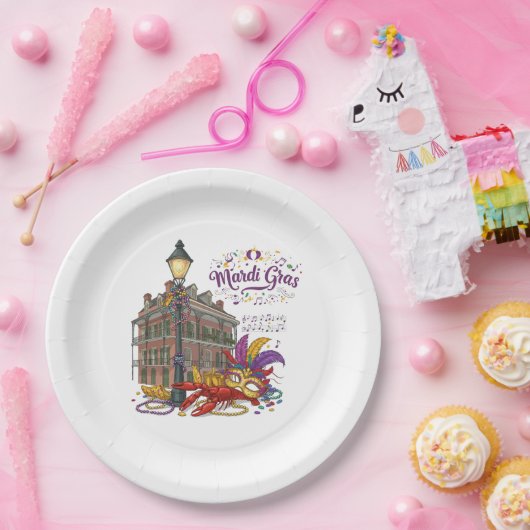 Mardi Gras Pappteller (Party)