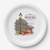 Mardi Gras Pappteller (Vorderseite)