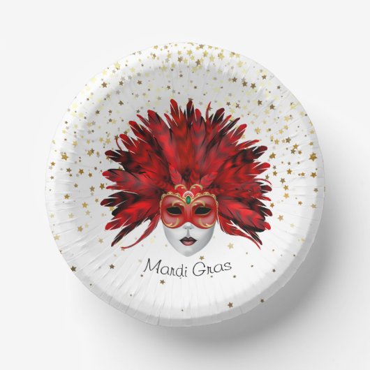 Mardi Gras Pappteller (Vorderseite)