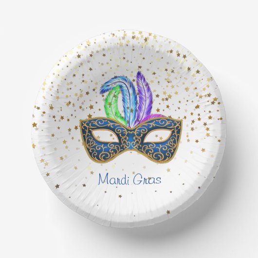 Mardi Gras Pappteller (Vorderseite)