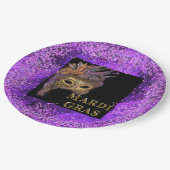 Mardi Gras Pappteller (Schrägansicht)