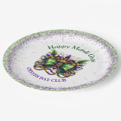 Mardi Gras Pappteller (Schrägansicht)