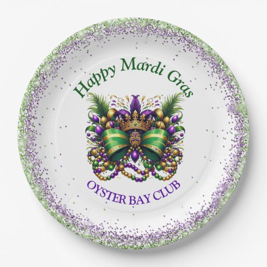 Mardi Gras Pappteller (Vorderseite)