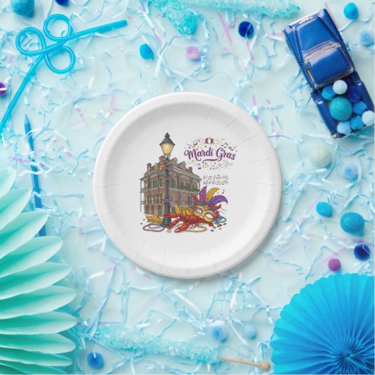 Mardi Gras Pappteller (Party)