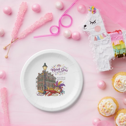 Mardi Gras Pappteller (Party)