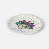 Mardi Gras Pappteller (Schrägansicht)