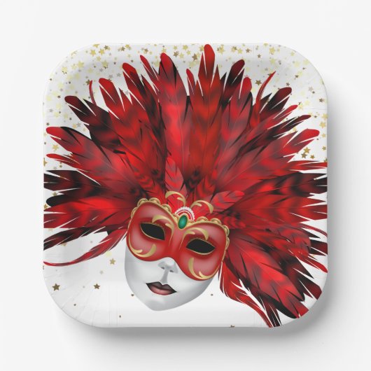 Mardi Gras Pappteller (Vorderseite)