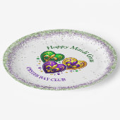 Mardi Gras Pappteller (Schrägansicht)