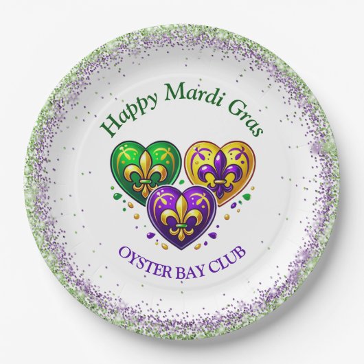 Mardi Gras Pappteller (Vorderseite)