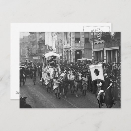Mardi Gras Parade, 1906 Postkarte (Vorne/Hinten)